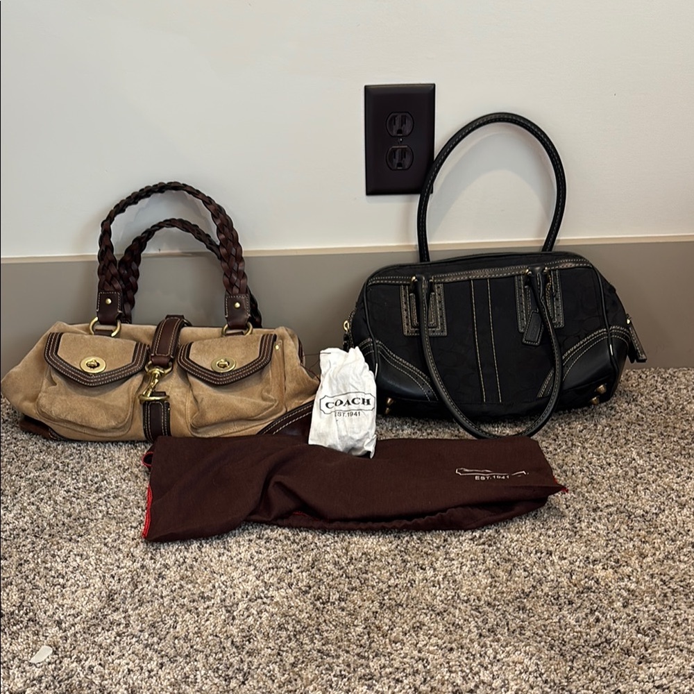 Coach Daphne Saddle Bag limited edition and Black Coach bundle with bonus items